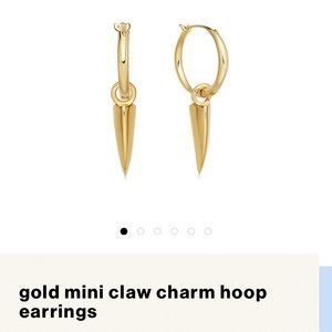Missoma gold mini claw charm hoop earrings